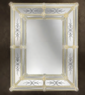 luxusn umeleck zrkadlo z Murano skla 80x100cm 1