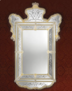 luxusn umeleck zrkadlo z Murano skla 86x137cm 5