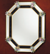 luxusn umeleck zrkadlo z Murano skla 78x100cm 9