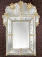 luxusn umeleck zrkadlo z Murano skla 90x126cm 11