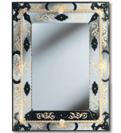 luxusn umeleck zrkadlo z Murano skla 70x90cm 32