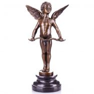 bronzov socha na mramorovom podstavci Anjel 85