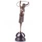 bronzov socha na mramorovom podstavci Tanenice s obruou 33 - pohlad 2 - www.glancshop.sk